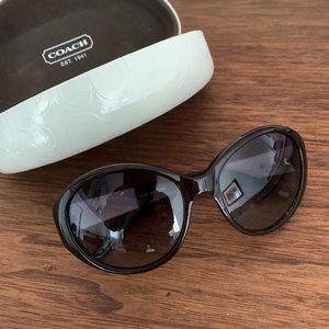 Fossil ‘Tricia' sunglasses + Coach clam shell case